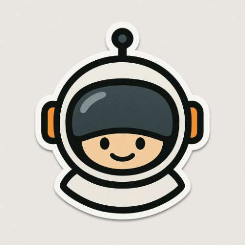 Astronaut sticker
